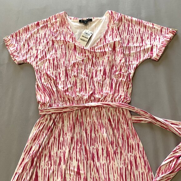 NWT Inc. Dress Pink Slip-on Lightweight Midi Women Short Sleeves Size Medium - Picture 6 of 12